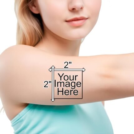 Fitaylor™ Custom Logo Temporary Tattoos – 1 Pack (3 Designs, 2" Each)