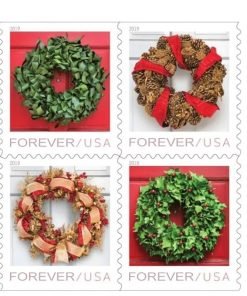 2019 Holiday Wreaths First-Class Postage USPS Forever Stamps 100pcs/Pack (20PCS/Booklet)
