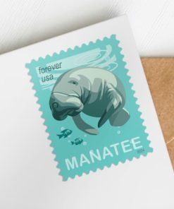 Save Manatees 2024 First-Class Postage USPS Forever Stamps 100pcs/Pack (20PCS/Booklet)