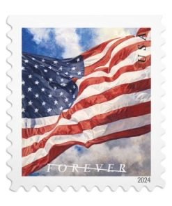2024 U.S Flag First-Class Postage USPS Forever Stamps 100pcs/Pack (20PCS/Booklet)