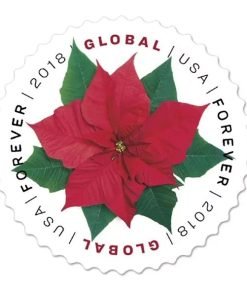 2018 Global Poinsettia International First-Class Postage USPS Forever Stamps 100pcs/Pack (20PCS/Booklet)