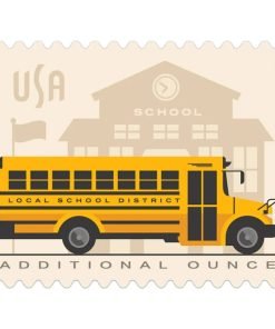 School Bus Additional Ounce Students Children Teachers Celebration Party Announcement  Forever Stamps First-Class Postage USPS Forever Stamps 100pcs/Pack (20PCS/Booklet)