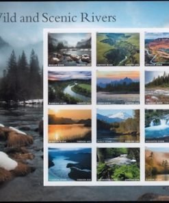 Wild and Scenic Rivers Forever Stamps First-Class Postage USPS Forever Stamps 60pcs/Pack (12PCS/Booklet)